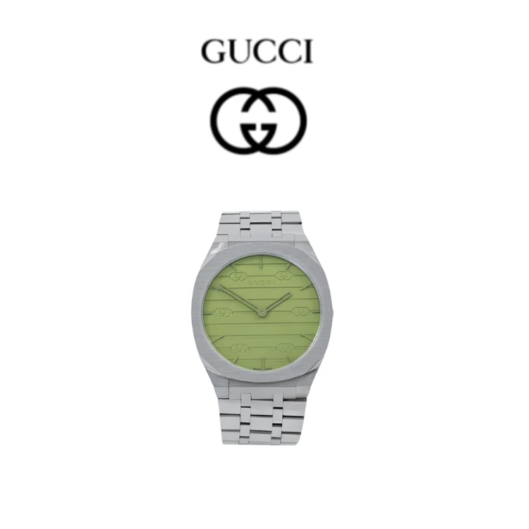 gucci gucci/古驰 腕表 石英机芯 精钢表带 绿色表盘38mm