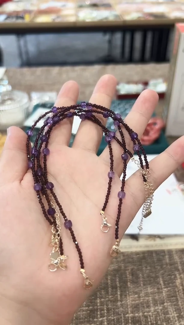 水晶手链未镶嵌紫紫