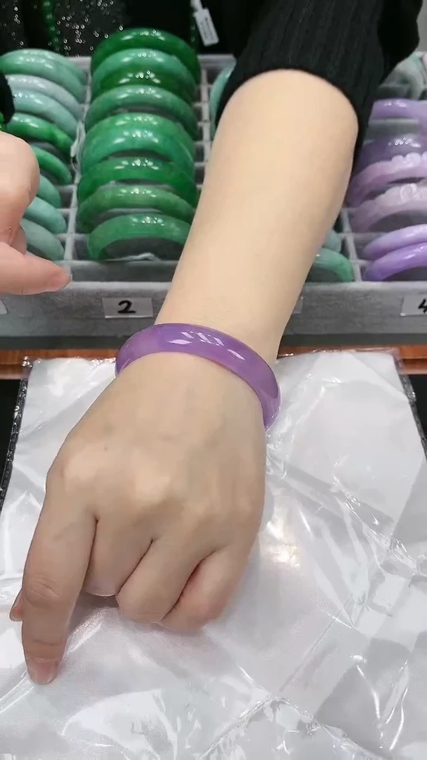 【闪购商品】砖雕s51 紫罗兰手镯 圈口59.8