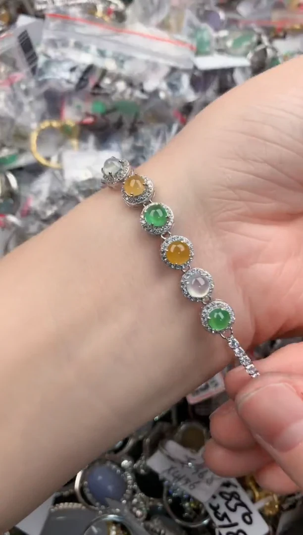 银S925镶嵌戒指翡翠10                3