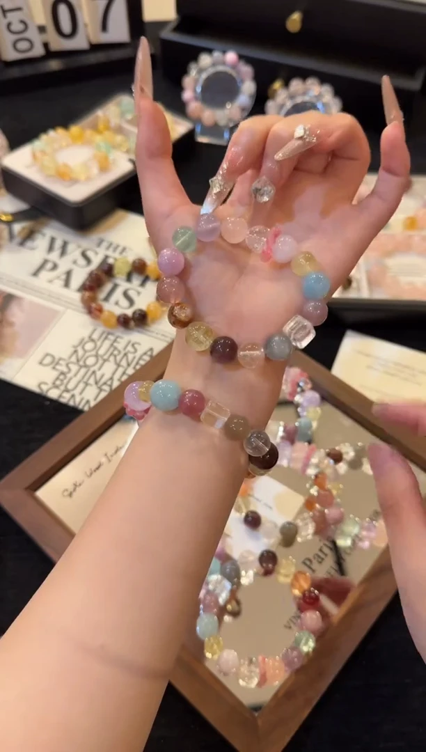 未镶嵌锂辉石手串多宝手链x2737