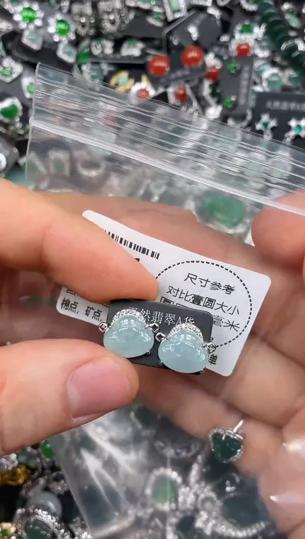 颈饰未镶嵌翡翠D211耳钉