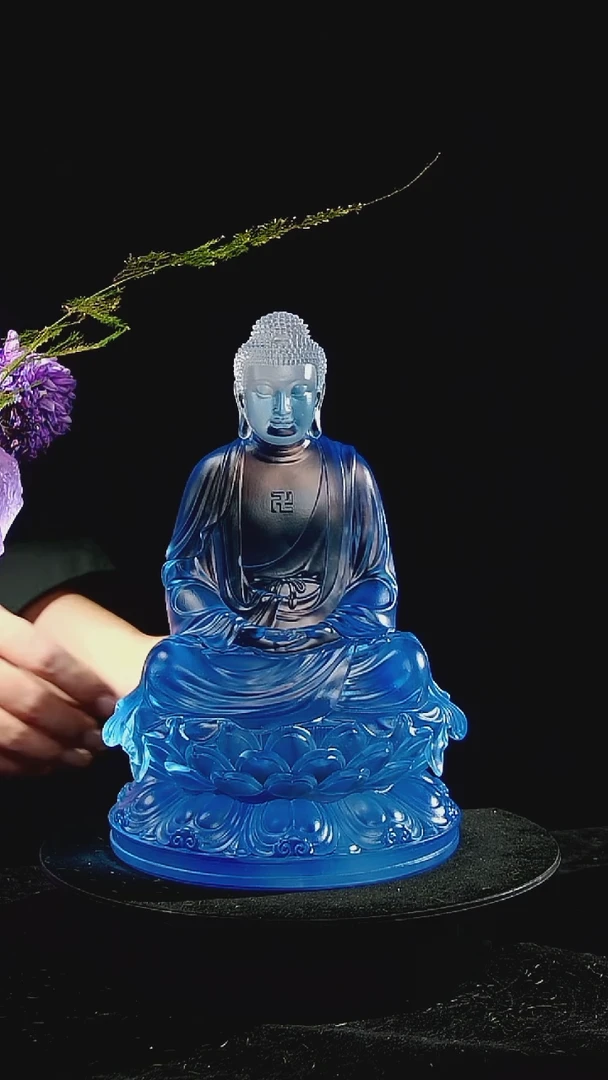手工艺品琉璃阿弥20厘米