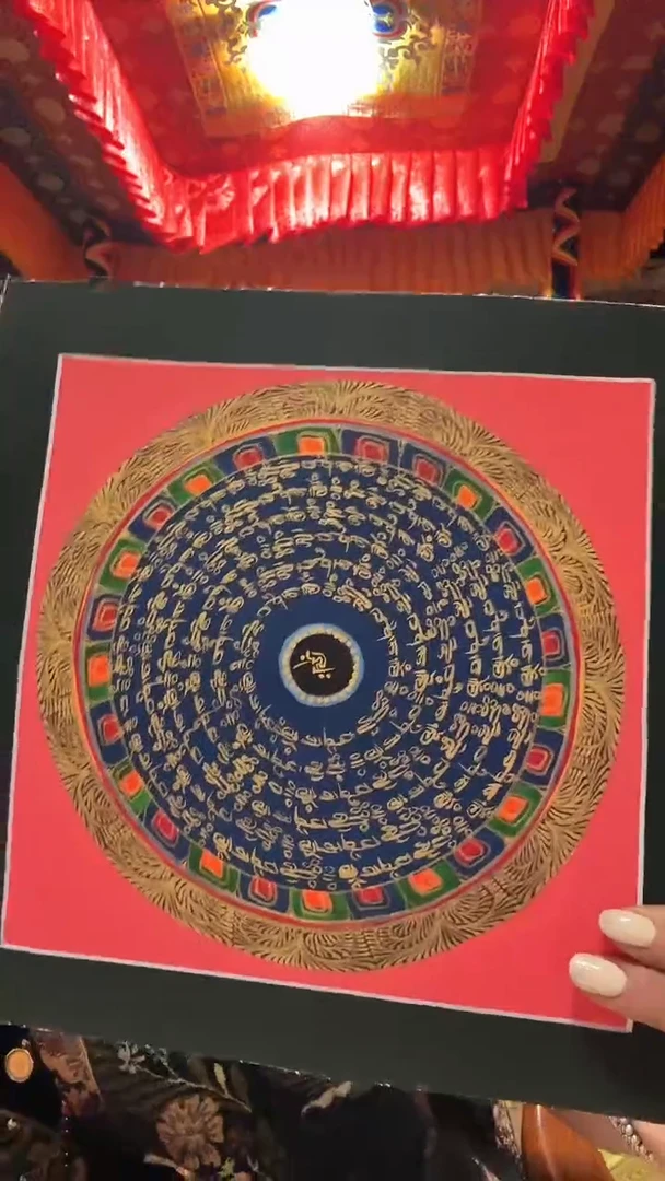吊坠观老师的房子-热贡纯手绘唐卡