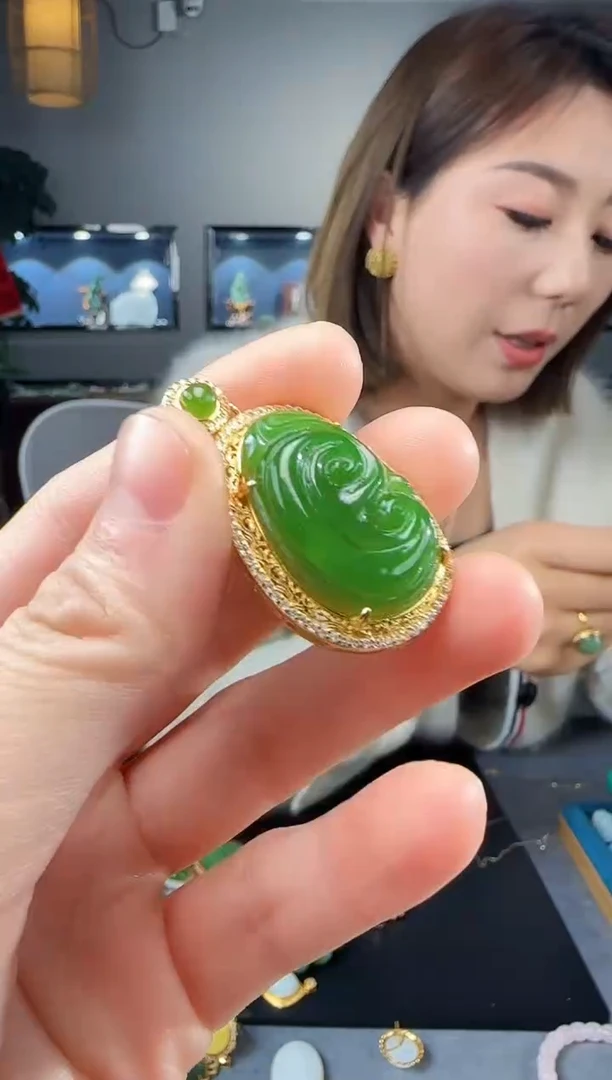 【闪购商品】和田玉吊坠(不含链)银S925镶嵌1