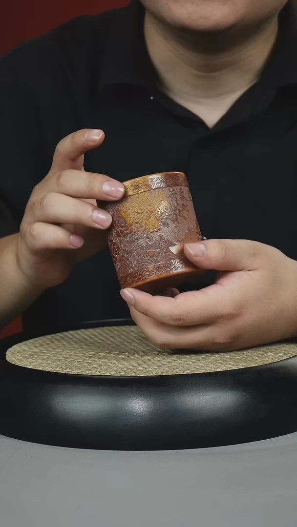 茶壶紫砂龙骨金砂 直筒杯