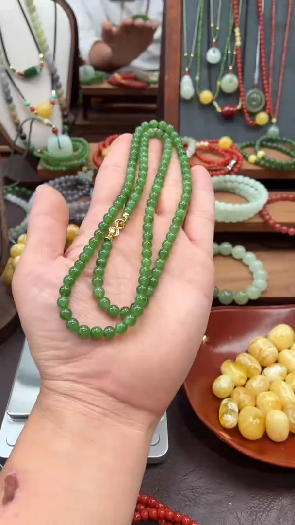 未镶嵌手串和田玉（碧玉）多样性发货任发其一