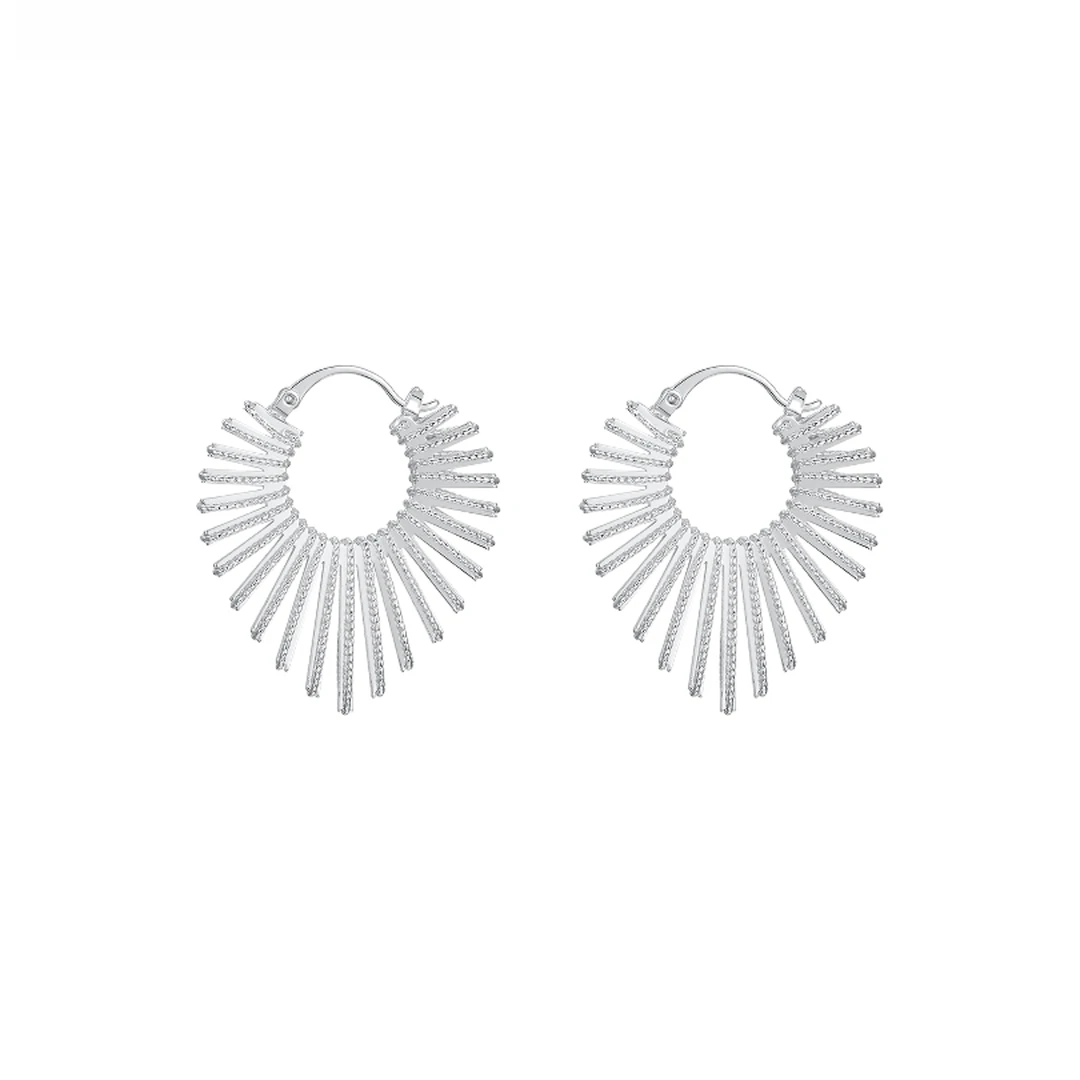 铜合金耳饰 桃心耳环女轻奢夸张线条耳扣爆款气质高级感耳饰新款