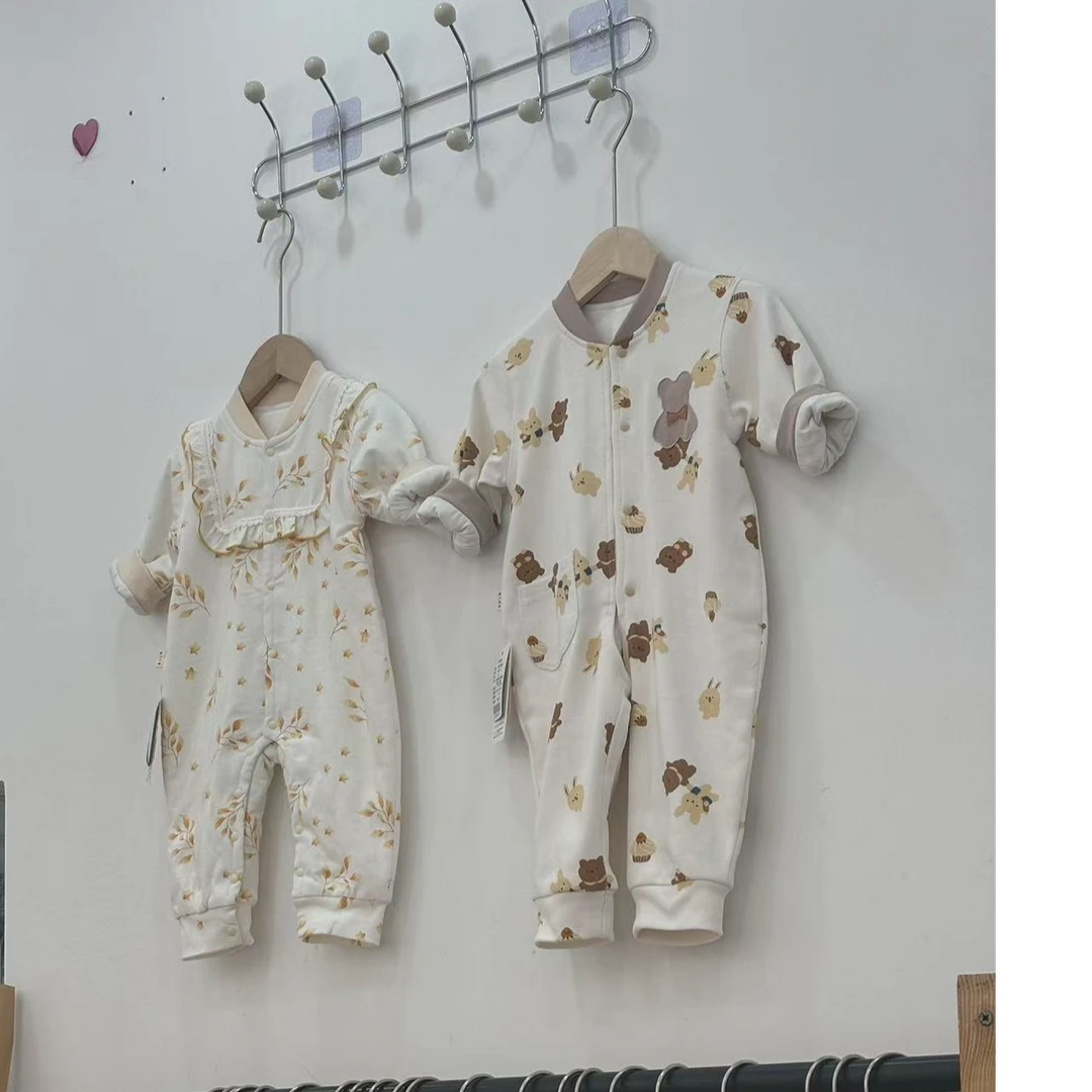 斑比小屋长袖连体衣儿童婴儿新生儿开档闭裆舒适柔软亲肤百搭