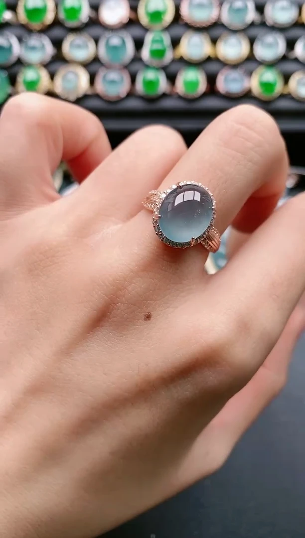 【闪购商品】翡翠戒指银S925镶嵌1111111