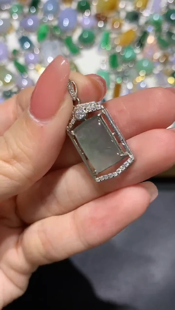 【闪购商品】翡翠吊坠(不含链)银S925镶嵌团购6