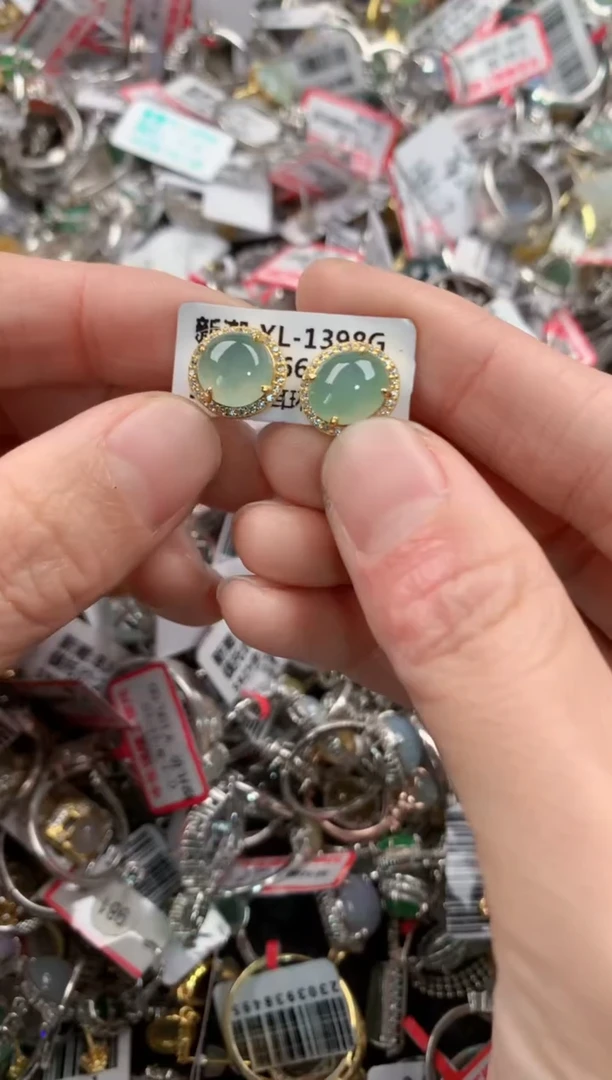 银S925镶嵌戒指翡翠101010-----6