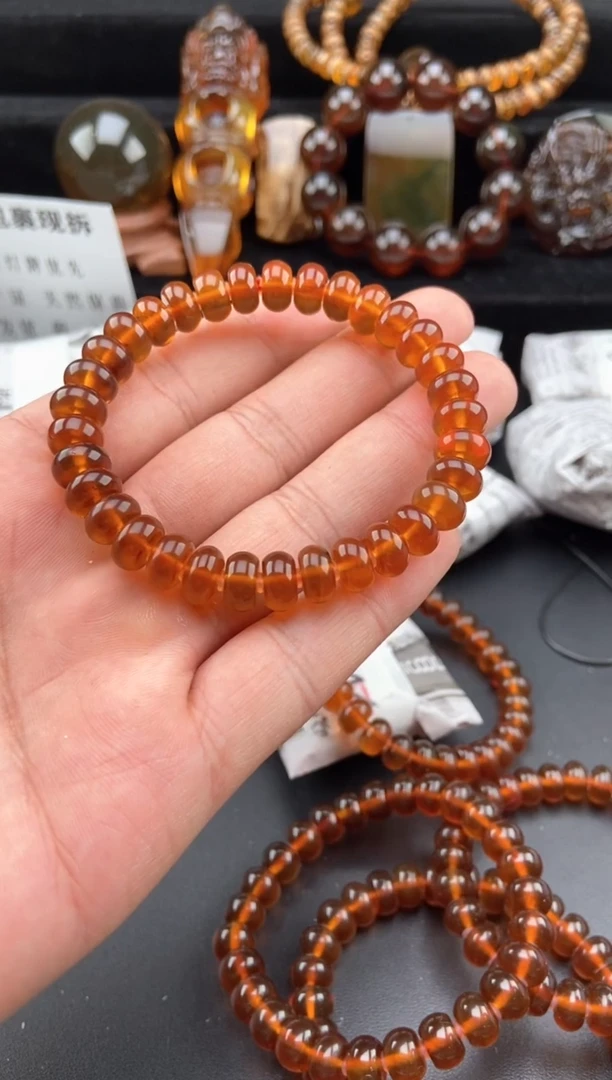 【闪购商品】琥珀手链未镶嵌算盘珠手串【多样性发货其中一】