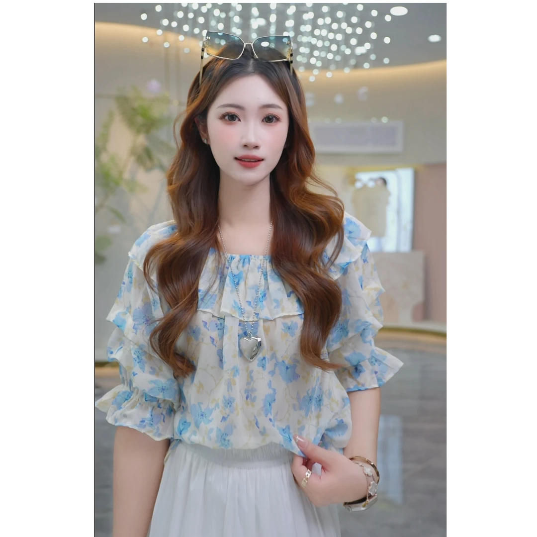马克华菲衬衫女短袖2025夏季新款韩版时尚气质小众百搭显瘦上衣