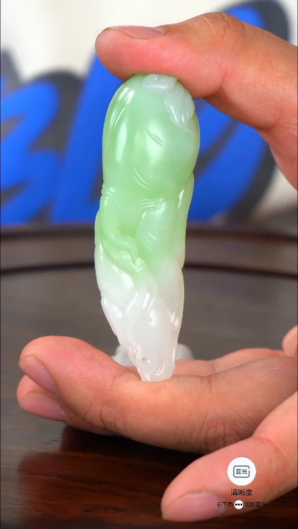 未镶嵌和田玉挂件Y***s人参如意