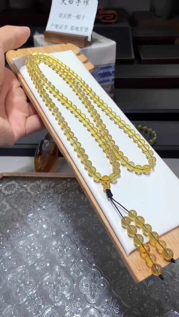 琥珀颈饰未镶嵌6+蓝珀108（多样性发其一）