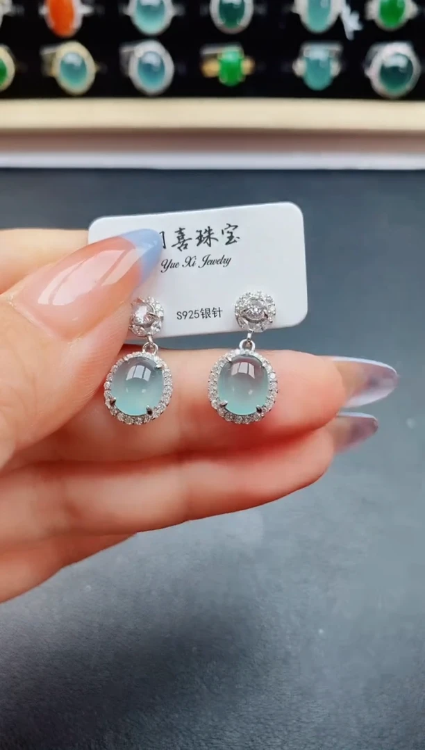 翡翠戒指银S925镶嵌321321