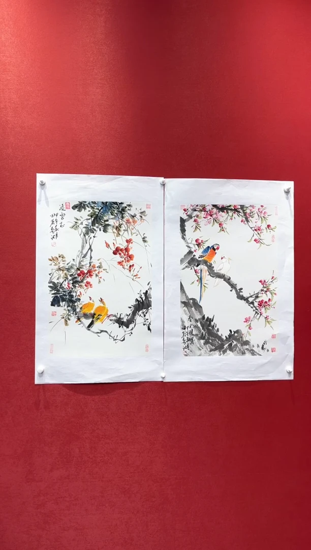 国画老师现场创作  3