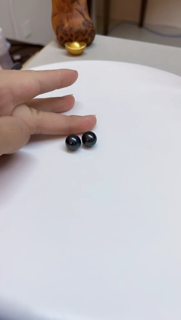 银S925镶嵌耳饰海水珍珠11mm