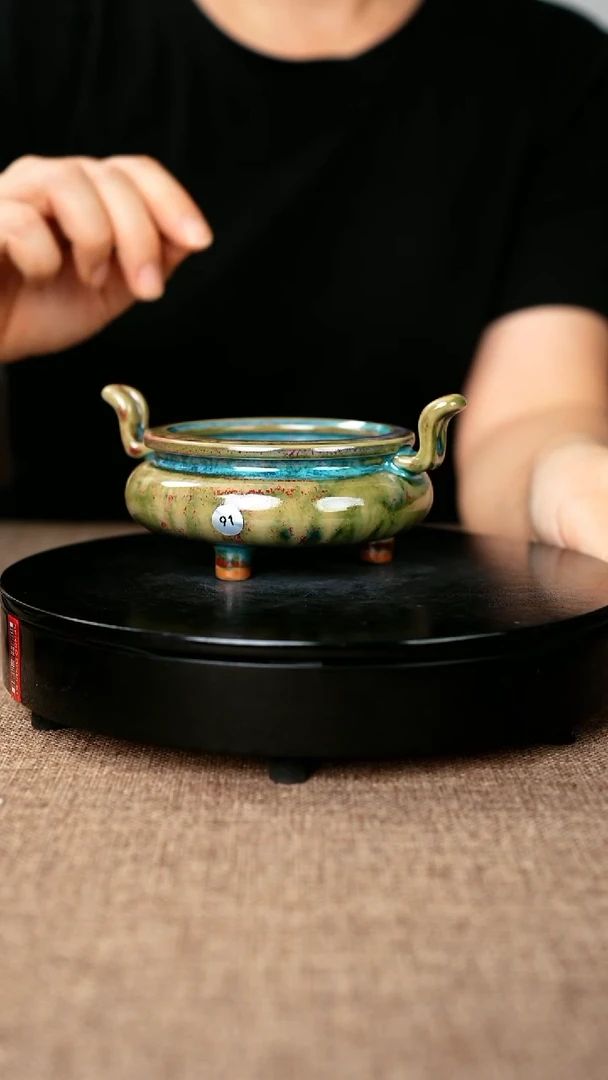 杯子91#李盼龙一级品原矿钧瓷宣德香炉
