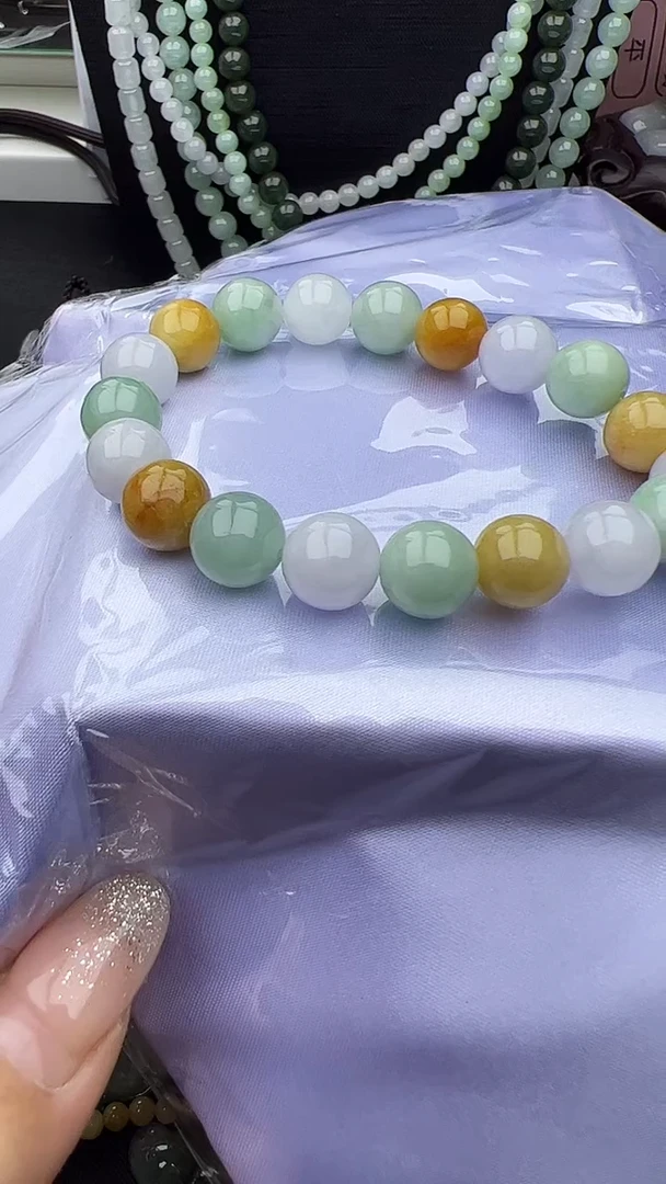 未镶嵌手串翡翠玉珠卡9.6