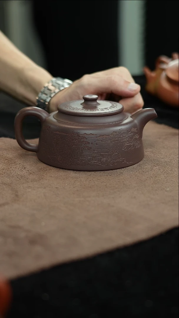 茶壶紫砂金**啦鱼罩中秋套组