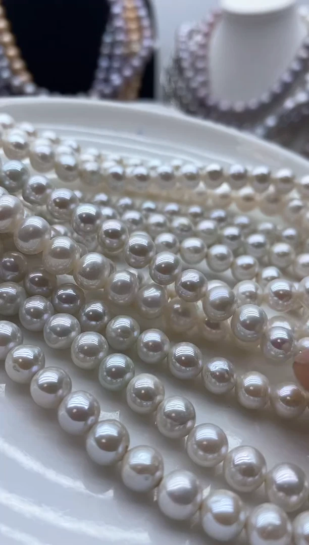 【闪购商品】淡水珍珠颈饰钛钢57