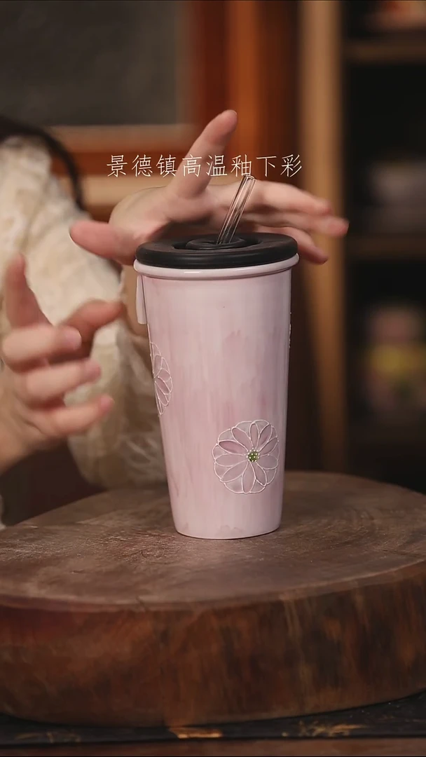 陶瓷景德镇高温釉下手绘陶瓷@L191@