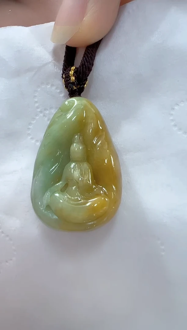 颈饰未镶嵌翡翠孤品阿弥宽19高30厚11