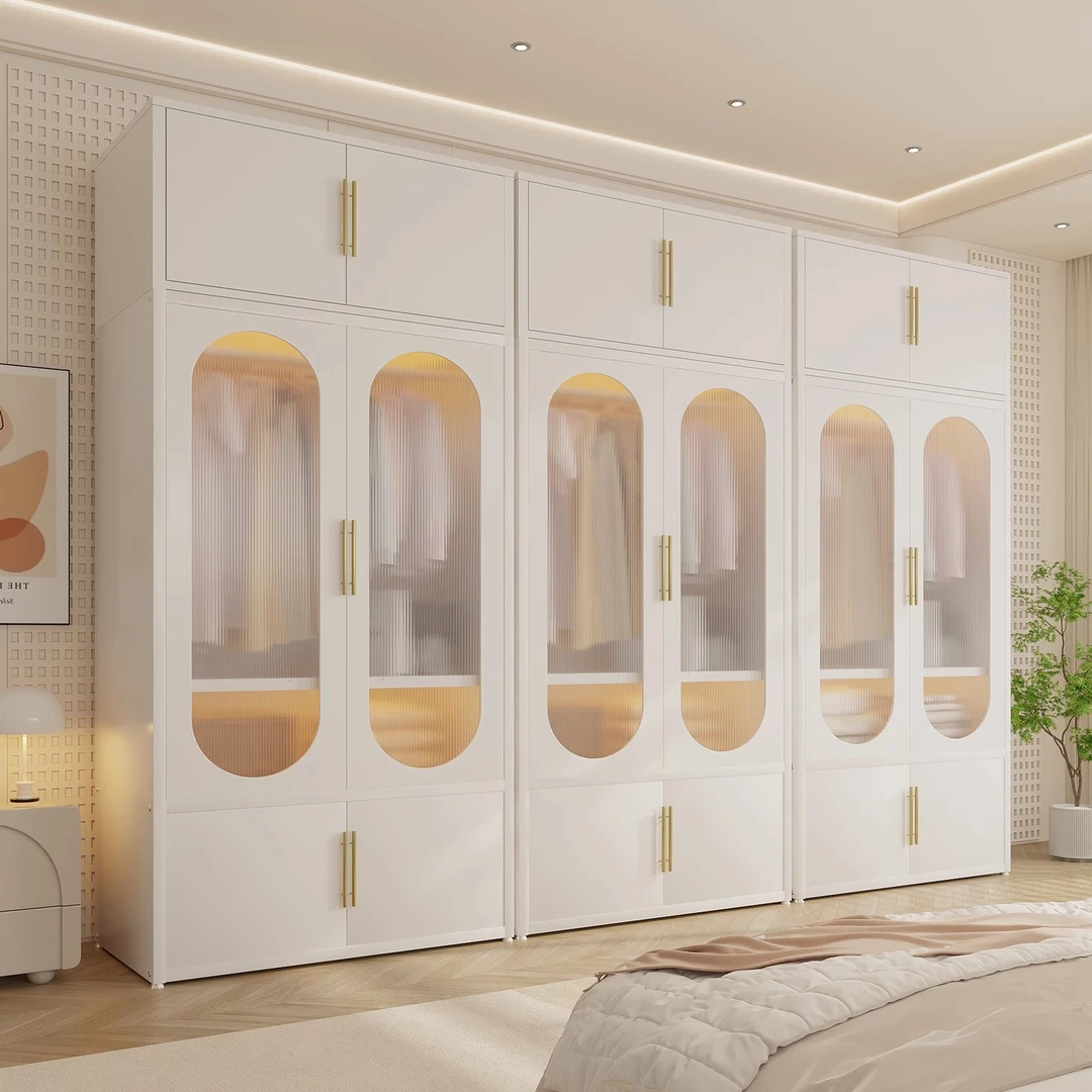 家用钢制衣柜卧室出租房用简易组装组合经济型大衣橱金属收纳柜子