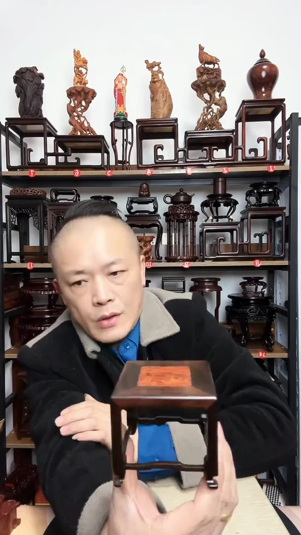 紫砂底座木8正方7高