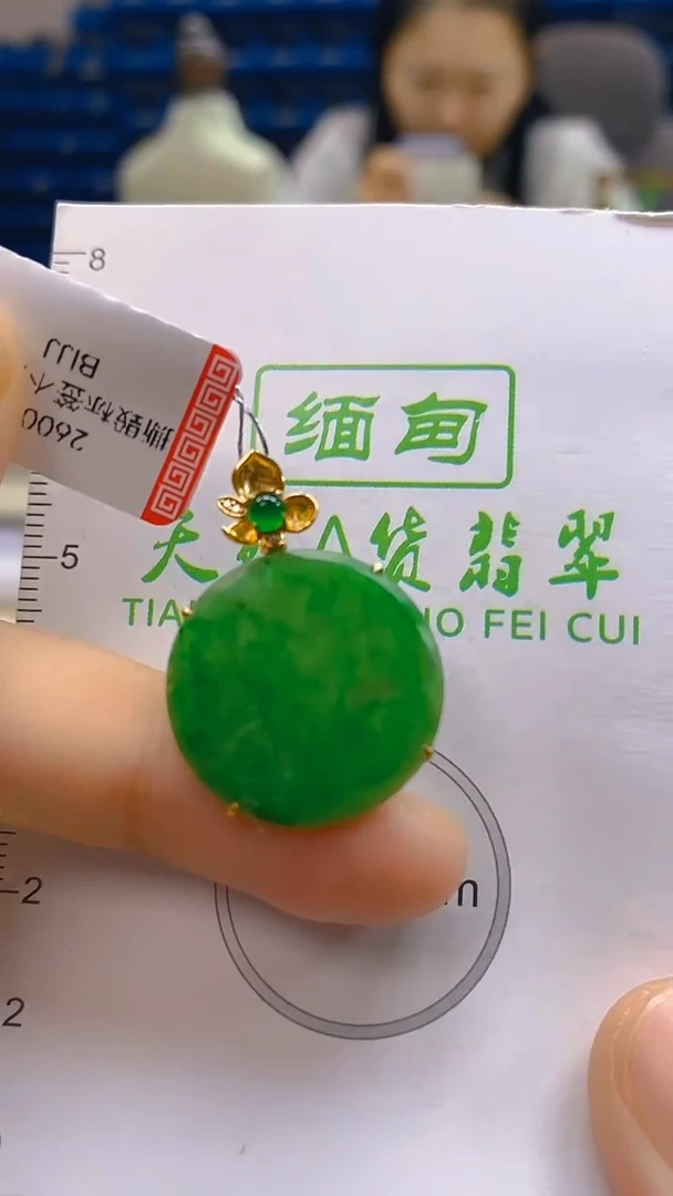 颈饰18K金镶嵌翡翠新号开播 全场乱卖