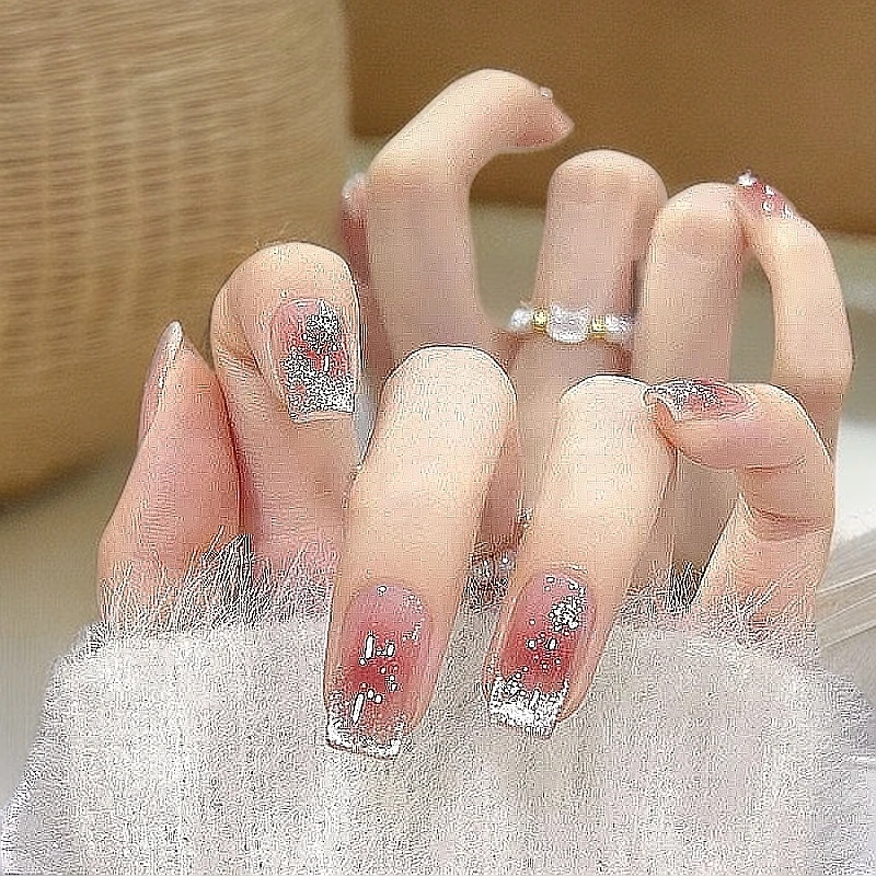 现货3手工穿戴甲海莉新款设计师款甜酷风学生简约秋冬新款指甲贴