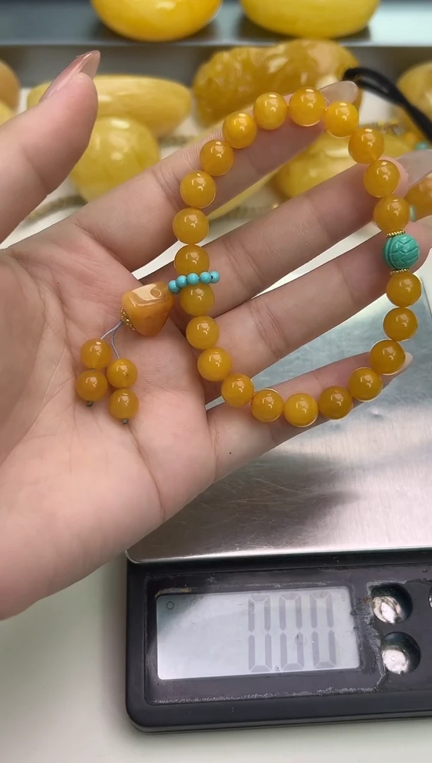 裸石琥珀未镶嵌菟*子琥珀蜜蜡吊坠