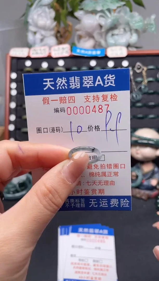 未镶嵌戒指翡翠10*0487