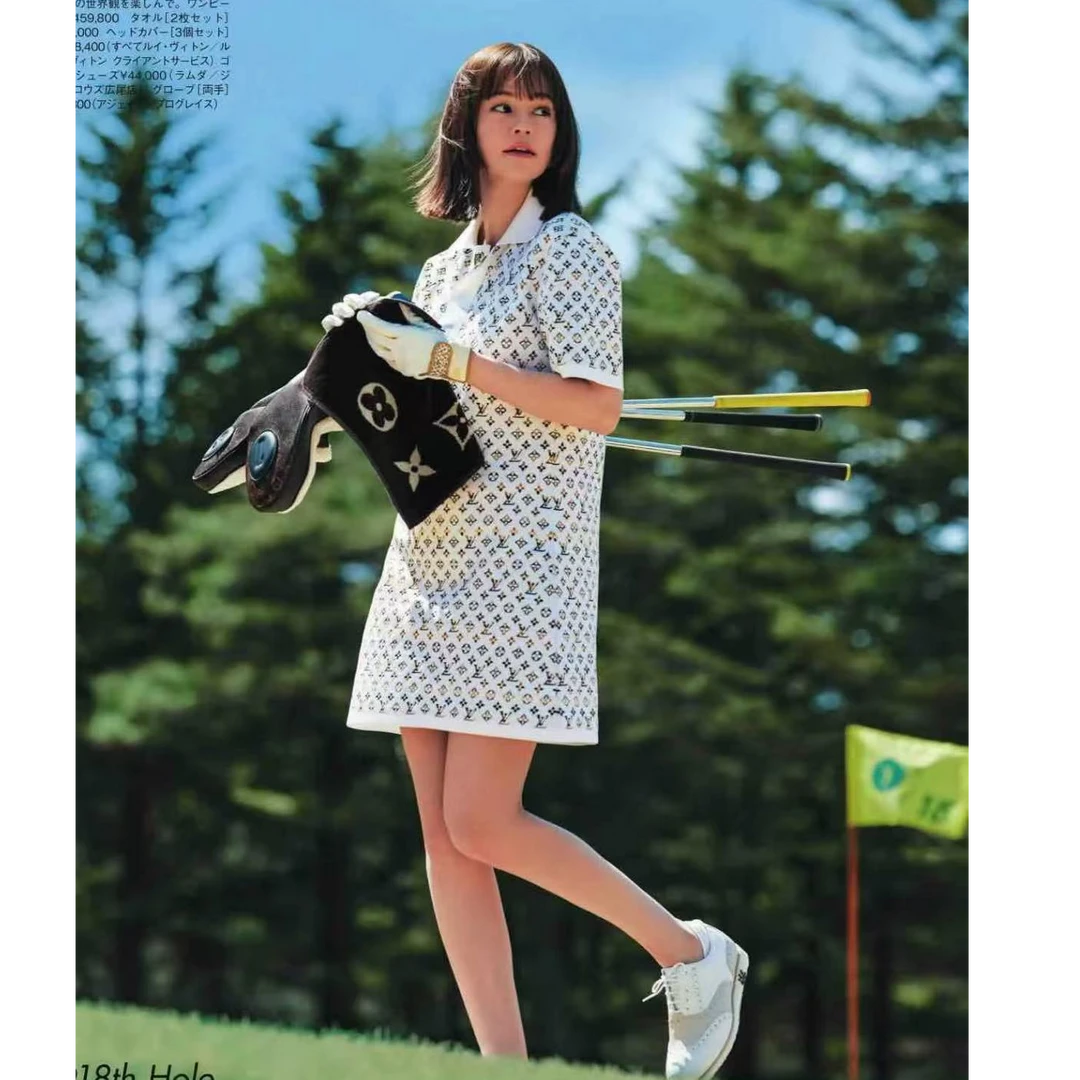 全新未使用 LOUIS VUITTON PARIS 满印短袖连衣裙 多色/M