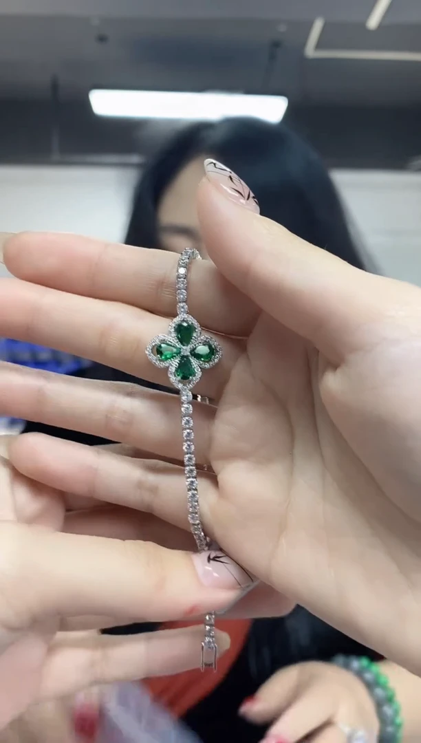 【闪购商品】祖母绿手链未镶嵌多样性发其一颜色微差