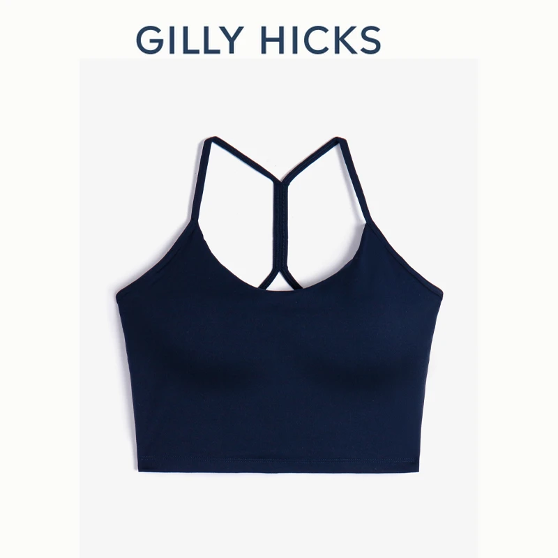 Gilly Hicks25夏季辣妹美背吊带背心配胸垫女装KI517-5017