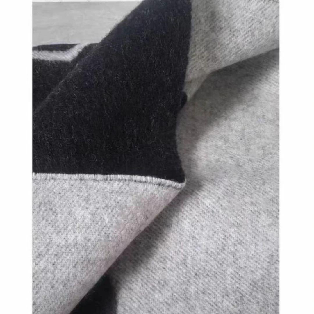 提花纯山羊绒男女通用围巾