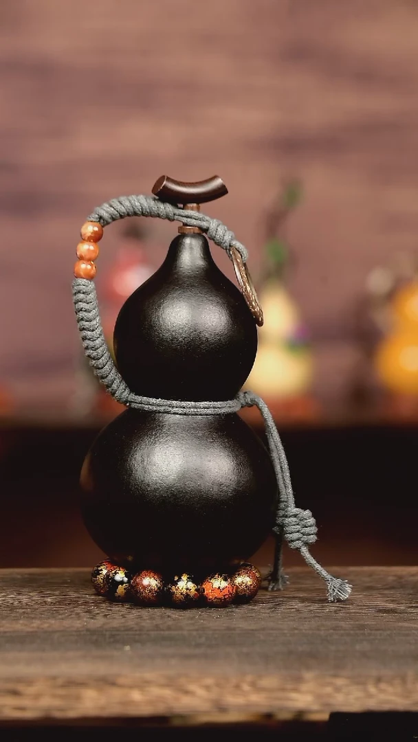 618号中药煮色 700 ml左右 大漆葫芦水壶/酒壶 一物一拍