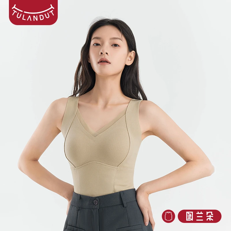 【巴图&博谷运动休闲 】图兰朵V领热感修身背心 616102