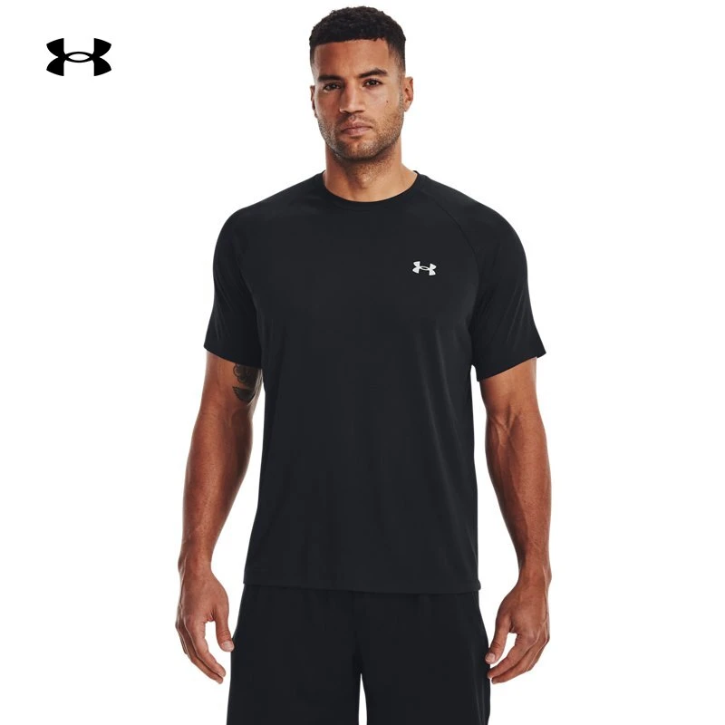 安德玛官方UA春夏Tech男子反光训练运动短袖T恤1377054
