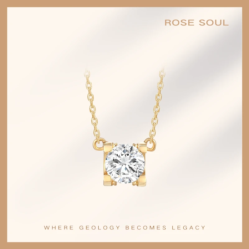 ROSE SOUL 实验室培育钻石【Young妈专属】18K金牛头项链QDL003