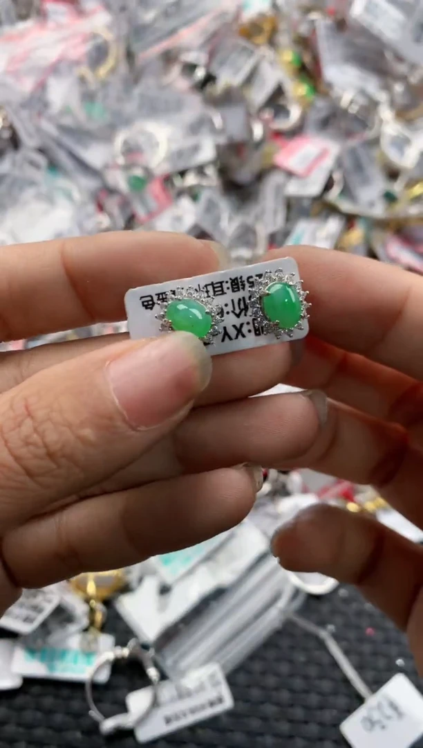 银S925镶嵌戒指翡翠141414----3