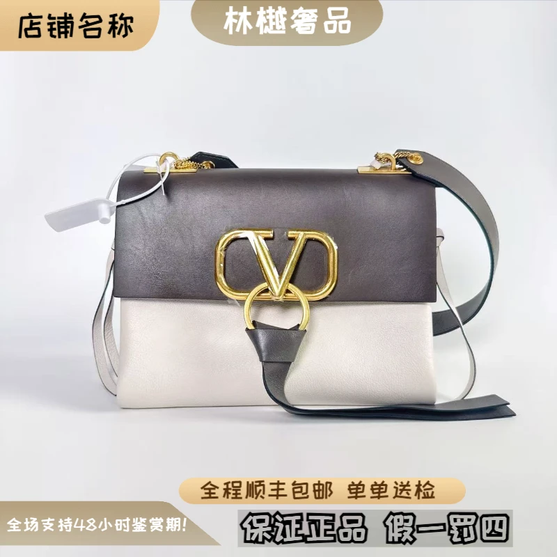 99新 Valentino/华伦天奴 华伦天奴 Vring 风琴包拼色30703824