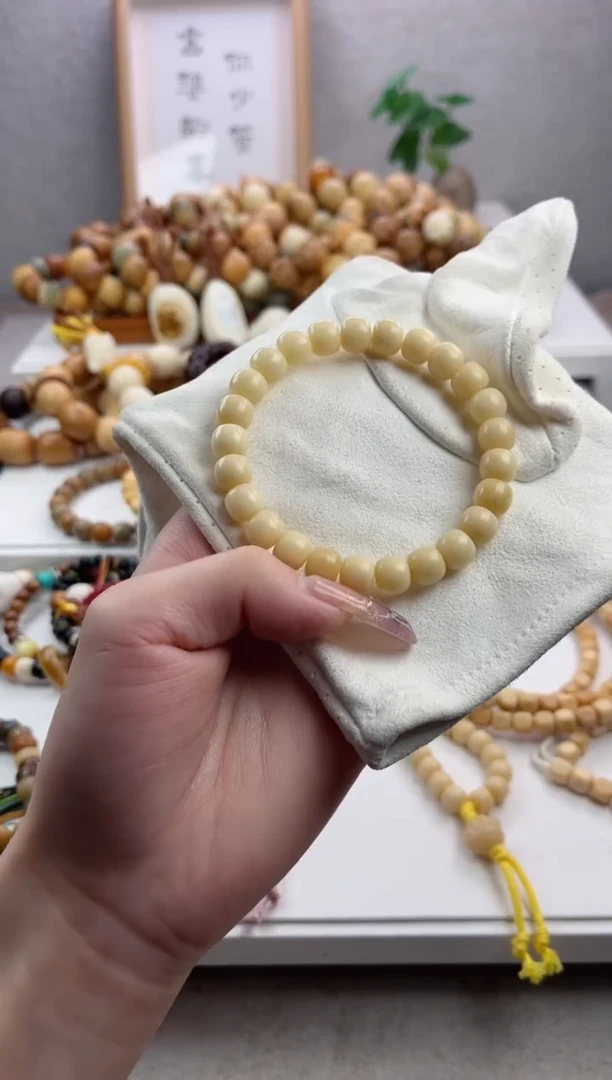 【闪购商品】菩提根/象牙果手串干磨桶珠8*9mm瑕疵不补s69