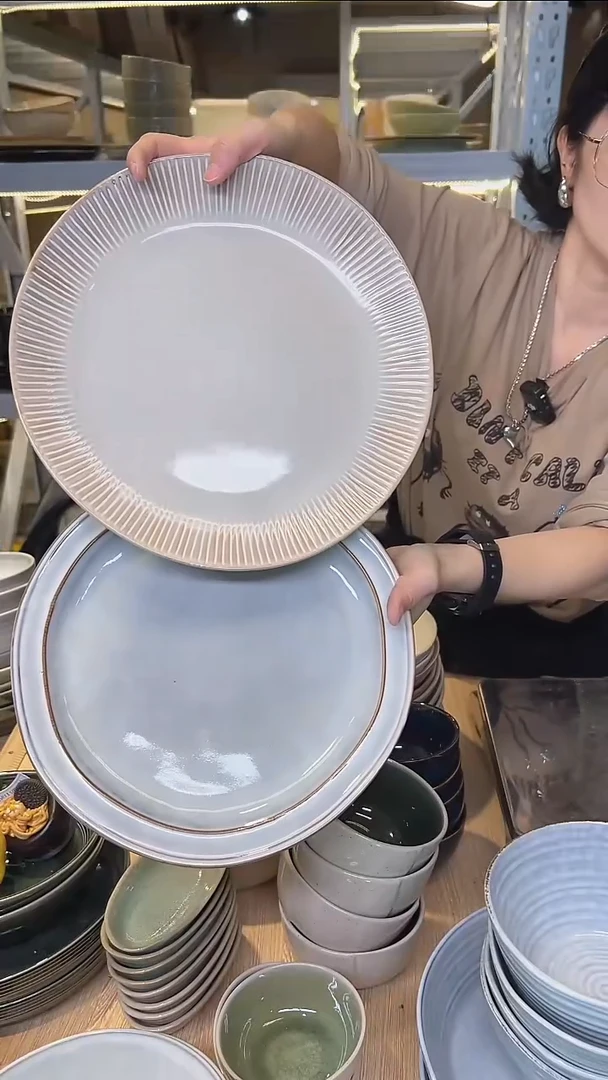 瓷132高温釉下彩陶瓷餐具默认微瑕