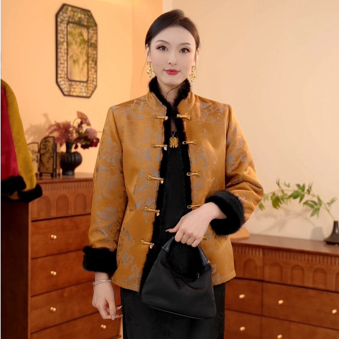 金亭玉影｜新中式百搭女士时尚复古气质国风上衣外套6379