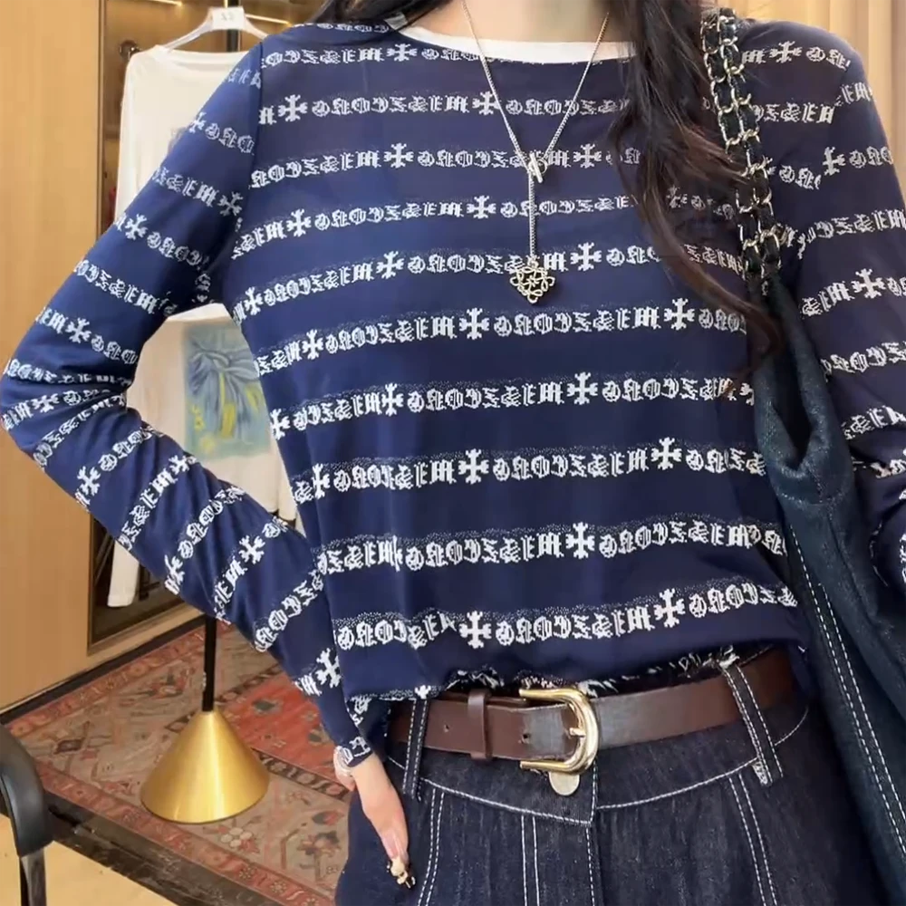 夏季‘’山月集‘’复古减龄休闲设计显瘦软糯防晒衫长袖T恤上衣女