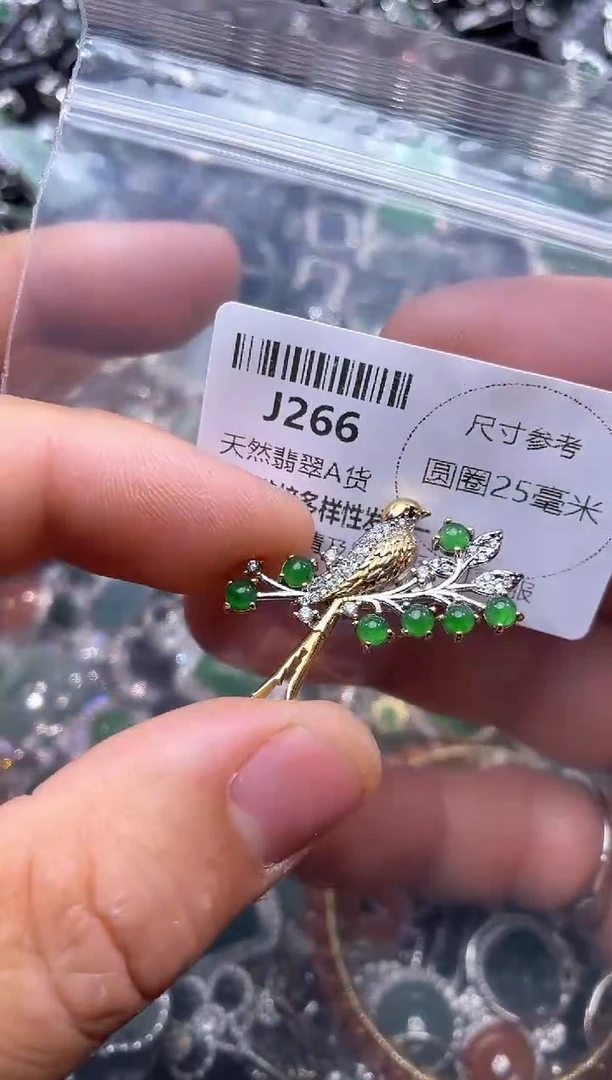 【闪购商品】翡翠颈饰未镶嵌J266胸针